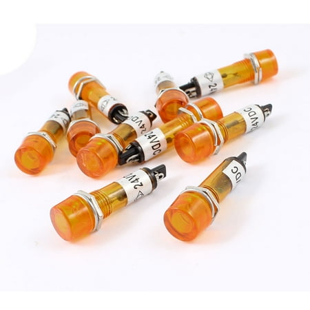 - Unique Bargains 10 Pcs Recessed Orange Bulb Power Pilot Light Signal Indicator Lamp DC 24V