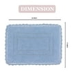 thumbnail image 2 of Home Weavers Inc Home Weavers Casual Elegence Bathmat Absorbent Cotton Machine Washable, Reversible Bath Rug Blue 17"x24", 2 of 5