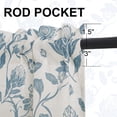 thumbnail image 6 of Hiasan Farmhouse Linen Valance Curtains for Kitchen, Floral Rustic Rod Pocket Valance for Living Room Bedroom, 42 x 18 Inch Window Valance, Blue on Protea Silhouette, 1 Panel, 6 of 8