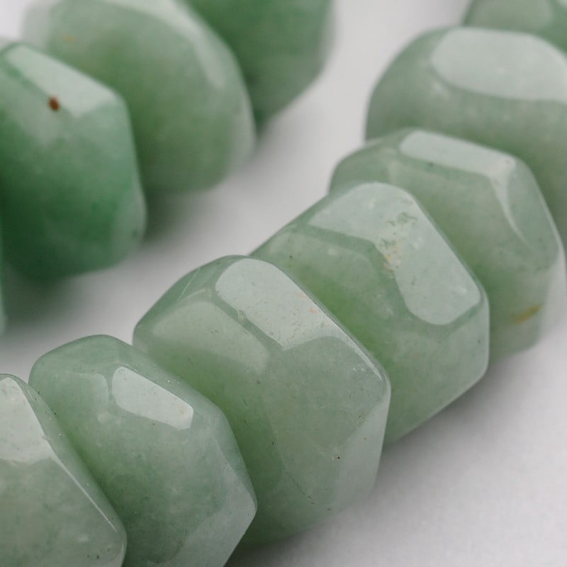 Natural Green Aventurine Beads Strands Faceted Rondelle 14~16x7~9mm Hole: 3~4mm about 47~54pcs/strand 15.3 inch