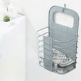 thumbnail image 5 of Clothing Storage Bins Laundry Basket Wall Mounted Rack Plastic Small Dirty Laundry Hamper Basket with Handle for College Dorm 21*12*36cm (Gray), 5 of 6