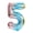 ST-05, variant on Gradient 32-Inch Numbered Foil Balloons - Vibrant Baby Birthday Party Decoration Set