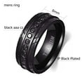 thumbnail image 4 of Black Gold Plated 8mm AAA CZ Titanium Steel Mens Ring Men Wedding Band Man Ring, 4 of 6