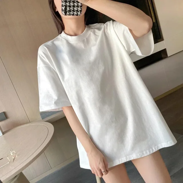 Sanrio-Camiseta de algodón con estampado divertido de Hello Kitty para mujer, camiseta Kawaii holgada para amantes, camiseta Retro de moda Y2K