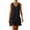 Black, variant on Women's V Neck Sleeveless Tiered Ruffle Loose Flowy Casual Mini Dresses for Women Beach Vacation Daily Comfort Summer Wear