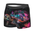 thumbnail image 2 of Balery Colorful Plant Turtle A Men's Boxer Briefs, Soft and Breathable Cotton Underwear with nylon Waistband-Medium, 2 of 9