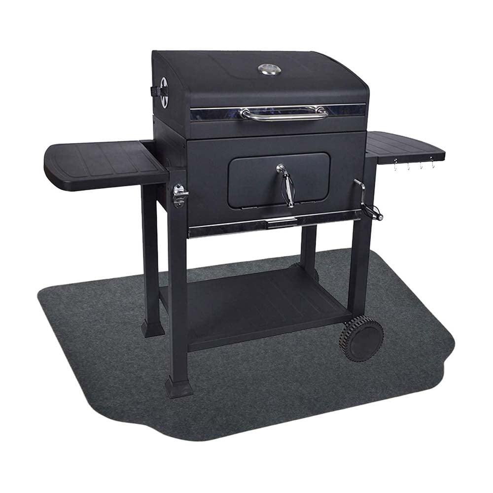 Houkiper Barbecue Mat PVC NonWoven Grill Floor BBQ Outdoor OilProof