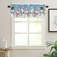 thumbnail image 3 of Goory Single Curtain Panel Xmas Rod Pocket Short Curtain Kitchen Valance Cafe Tier Bathroom Scarf Slot Top Window Curtain Christmas Window Drape Christmas Short Curtain E W:57"x H:18", 3 of 5