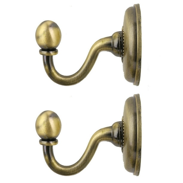 Jpgif 2x Metal Curtain Holdback Wall Tie Back Hooks Hanger Holder