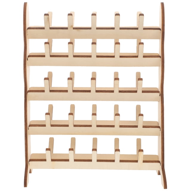 Miangastore Thread Holder Organizer Thread Spool Holder Wooden Sewing Thread Holder Spool Organizer