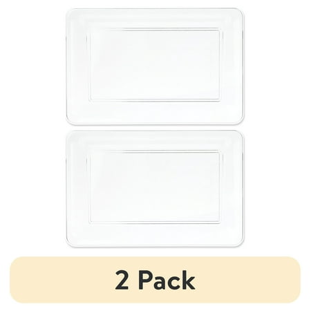 (2 pack) Clear Rectangular Plastic Food Tray 14 by Way To Celebrate (2 pack) Clear Rectangular Plastic Food Tray 14 by Way To Celebrate