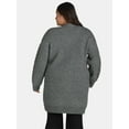 thumbnail image 3 of Terra & Sky Women's Plus Cable Knit Duster Cardigan, Midweight, Sizes 0X-5X, 3 of 5