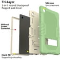 thumbnail image 3 of Dteck Case for Samsung Galaxy Tab A8 10.5 Inch 2022 (SM-X200/X205/X207), Hybrid 3 in 1 Shockproof Rugged Drop Protection Kickstand Armor Cover for Samsung Galaxy Tab A8 10.5 Inch,Matchagreen, 3 of 7