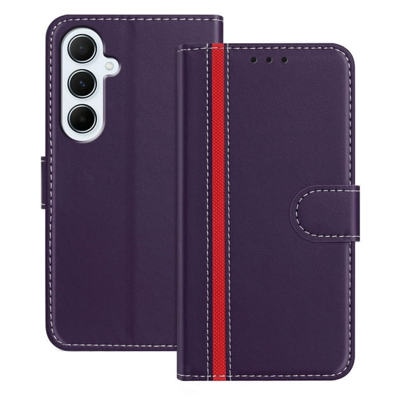 Wallet Case for Samsung Galaxy A56 5G, Business PU Leather Magnetic Flip Folio Case with Card Slots Holder Kickstand Shockproof Protective Phone Case Cover for Samsung Galaxy A56 5G, Purple