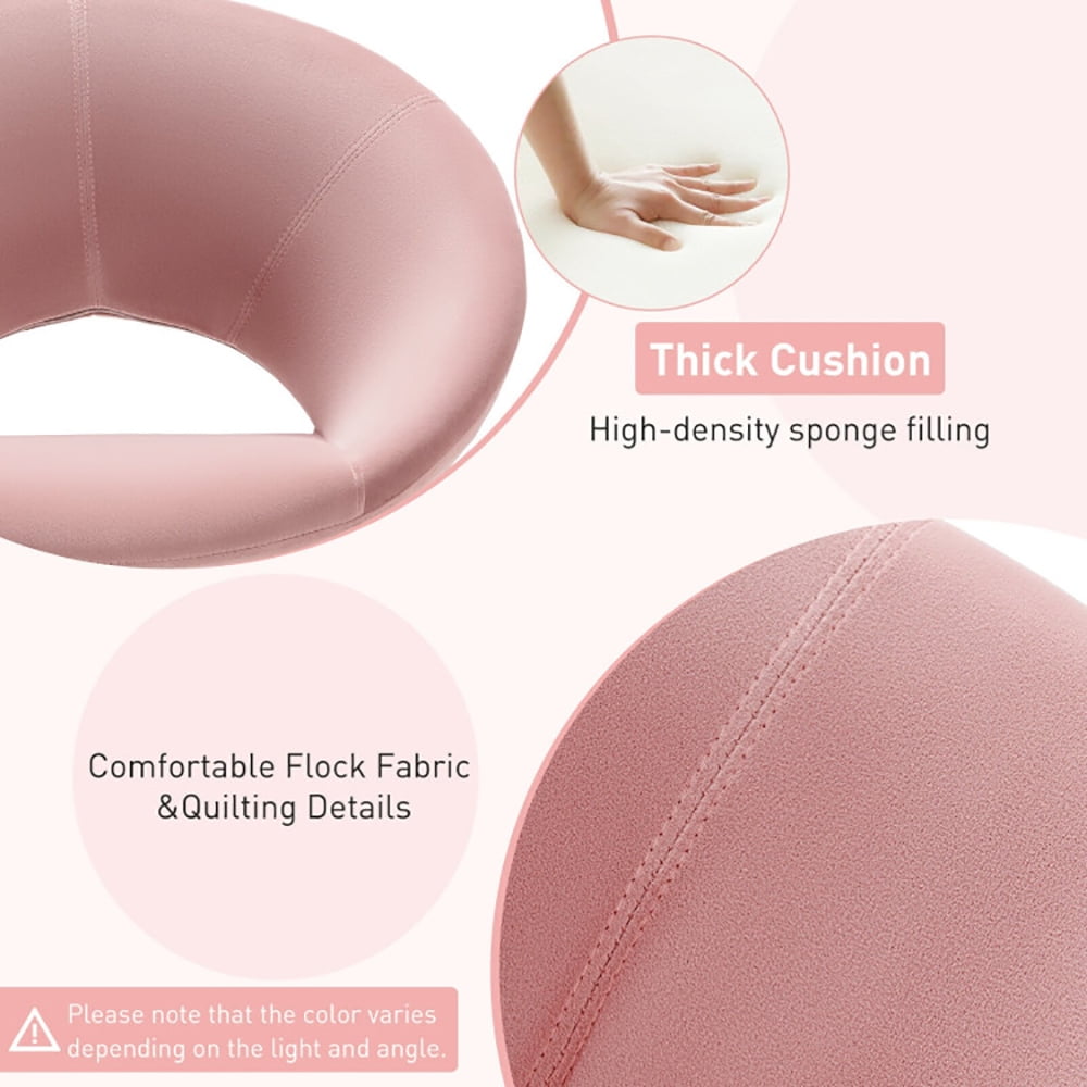 Finihen Swivel Accent Chair, Swivel Chair with Oversized Upholstered Seat, for Home, Office, Pink