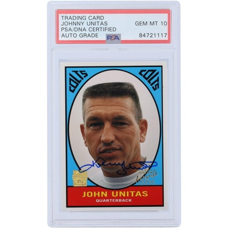 Johnny Unitas Baltimore Colts Autographed 2000 Topps Archives 1967 Reprint #133 PSA Authenticated 10 Card - Fanatics Authentic Certified
