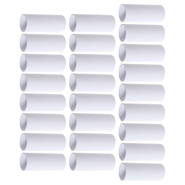 TAILTOSS 25PCS Craft Tubes Paper Roll White Cardboard for Decorative Projects Party Games Team Building Classroom Fun