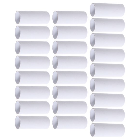 TAILTOSS 25PCS Craft Tubes Paper Roll White Cardboard for Decorative Projects Party Games Team Building Classroom Fun