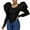 M533 Black, variant on Tfken Women Tshirts For Summer Crew Neck Long Puff Sleeve Solid Color Slim Tops Trendy Female Comfortable Shirts Black