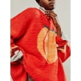 thumbnail image 2 of Fruit Round Neck Long Sleeve Sweater – Oversized Fit, Soft Stretch Knit, 2 of 8