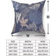 thumbnail image 5 of Nautical Coastal Throw Pillow Covers Set of 2 Ocean Themed Beach Coral Couch Pillow Cases Outdoor Sofa Cushion Cover Modern Sea Plants Decor for Bed Living Room, 18" x 18", 5 of 6