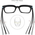 thumbnail image 5 of EYLRIM Classic Thick Square Frame Clear Lens Glasses for Women Men Non Prescription Eyeglasses, 5 of 10