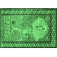 thumbnail image 1 of Ahgly Company Indoor Rectangle Persian Emerald Green Traditional Area Rugs, 7' x 9', 1 of 4