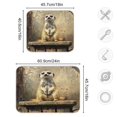 thumbnail image 3 of BZSMCE Dish Drying Mat Cute Meerkat Sitting on Wooden Design Drying Mats, 3 of 8
