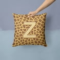 thumbnail image 2 of Letter Z Initial Monogram - Giraffe Fabric Decorative Pillow, 2 of 4