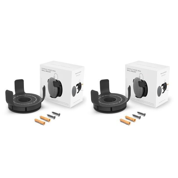 Methold Soportes para altavoces inteligentes para sala de estar Soporte de montaje en pared Soporte para colgar Accesorio para colgar Piezas de Cables de audio/vídeo Negro 2 pièces