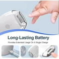 thumbnail image 5 of 2Pcs Baby Nail Trimmer - 5v/0.4a Automatic Baby Nail Clippers | Electric Naill File, Portable Polishing Clippers, Filer with 3 Adjustable Speeds, Cutter for Kids, Seniors, Adults (White), 5 of 7