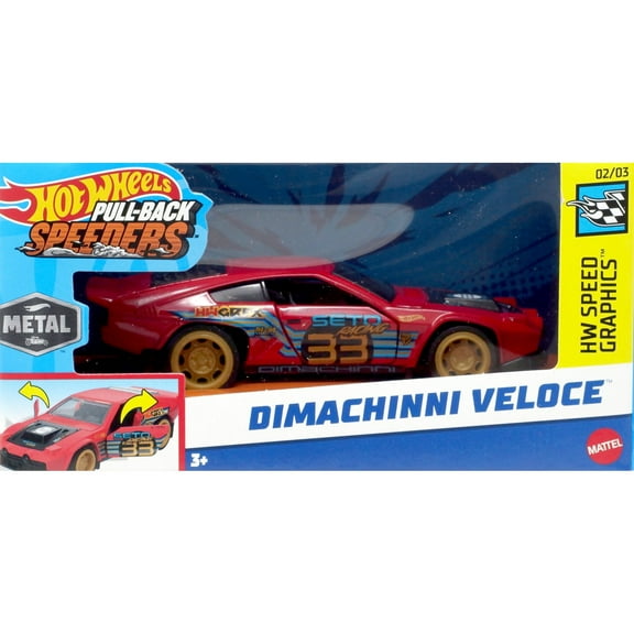 Hot Wheels HW Speed Graphics Dimachinni Veloce Diecast Pull-Back Car