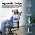 thumbnail image 2 of Patio Swivel Chairs Set of 2, Outdoor High Back Rocker Dining Chairs with All-Weather Textilene Mesh and Metal Frame, Comfortable Swivel Chairs for Patio, Garden, Deck, and Backyard (Gray), 2 of 7
