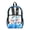 Elephant Rainbow Bubble, variant on COEQINE Clear Backpack for School Multi-Pocket Bookbag PVC Polyester See Through Book Bag with Padded Shoulder Straps, Heavy Duty Work Bag Transparent Daypack, Black Cat Polka Dots