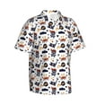 thumbnail image 2 of Daiia Pirate Theme Hawaiian Shirt for Men Gentle Cotton Regular Short Sleeve Casual-Medium, 2 of 9