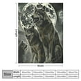 thumbnail image 4 of PRATYUS Eclipse Wolf Blanket for Bed - Eclipse Throw Blanket for Women, Men and Kids - Super Soft  Wolf Blanket Throw  Blanket Wolf Gifts  50x60in, 4 of 6