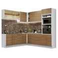 thumbnail image 2 of Cocina Integral de Esquina 459cm Glamy Madesa 01 Blanco/Marrón, 2 of 5