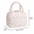 thumbnail image 3 of Versatile Floral Bento Cute Lunch Box & Insulated Bag, Large Capacity Lunch Tote with Double Handles, Double Lunch Bag for Work School Picnics, 3 of 6