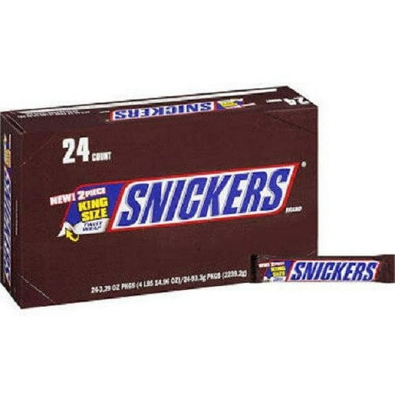Snickers Candy Bar, King Size (3.29 oz. ea., 24 ct.)