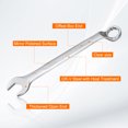 thumbnail image 4 of Uxcell Combination Wrench Offset 25mm 75-Degree 12-Point Box End and 15° Angled Open End Metric CR-V Steel Nickel Plated Multi-function Spanners for Mechanics DIY Enthusiasts, 4 of 6