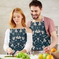 thumbnail image 3 of Pioneer Flower Floral Print Pattern Apron-Garden Aprons for Women with Pockets-Cotton Linen Waterproof Kitchen Cooking Gardening Aprons Adjustable for Kitchen,Cooking,BBQ and Salon 33x27 Inch, 3 of 7