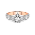 thumbnail image 3 of 1 Carat IGI Certified Pear Shape Lab Grown Diamond Engagement Ring | 14K Rose Gold | Amira Luxe Secret Double Halo Lab Diamond Ring | FG-VS1-VS2 Quality Friendly Diamonds, 3 of 5