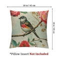 thumbnail image 4 of Acheng Pillow Covers, Outdoor Birds Cushion Covers Decorative Birds Flower Pillowcovers for Home Seasonal Spring Summer Decoration,Set of 2 White(Two Side Print) 24x24in, 4 of 7