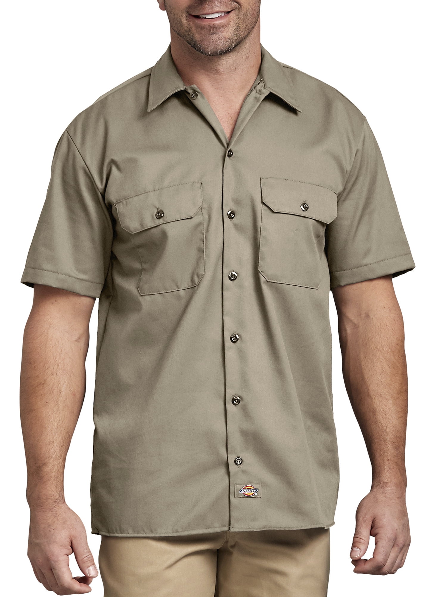 Dickies Mens Big-Tall Short-Sleeve Work Shirt,Charcoal XLT 