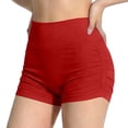 thumbnail image 2 of WPPGONE Legging Shorts for Women High Waisted Pleated Butt Lifting Skinny Fit Stretchy Comfortable Bottoms Yoga Sports Gym Athletic Shorts, 2 of 5