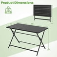 thumbnail image 3 of Costway 48” x 30” Foldable Outdoor Dining Table with Slatted Tabletop for Kitchen Garden Black, 3 of 10