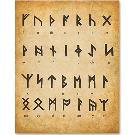 Nordic Runes – 11×14 Unframed Art Print – Great Gift for Skyrim Fans