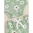 thumbnail image 6 of Niusricy Infant Baby Girls Shorts Outfits 0 3M 6M 12M 18M Newborn Sleeveless Romper Floral Print Cami Jumpsuit with Ruffled Short Pants Toddler Cute Fashion Sweet Comfy 2 Pcs Daily Clothes Set, 6 of 7
