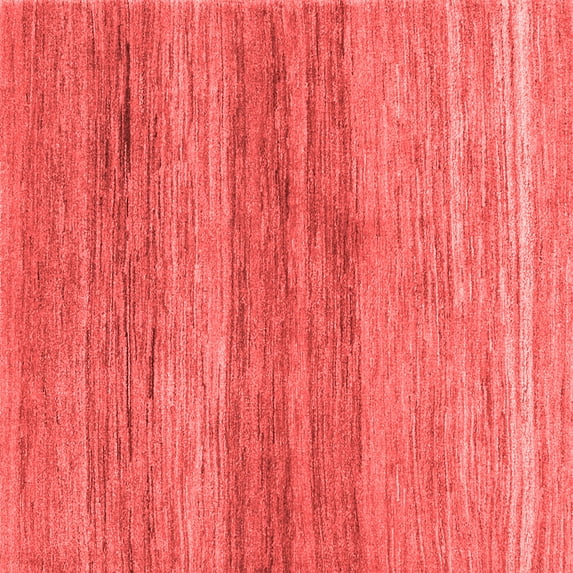 Ahgly Company Indoor Square Abstract Red Contemporary Area Rugs, 8' Square