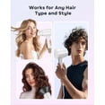 thumbnail image 3 of Hair Dryer - Negative Ionic Blow Dryer with 150000 RPM High Speed Brushless Motor for Fast Drying, Low Noise, HD Display Hair Dryer with Diffuser and Nozzle, 4 Temps & 3 Speeds, 3 of 7